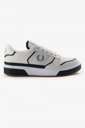 Fred Perry B300 Men's Trainers Snow White Mint | GSXNO3187