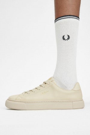 Fred Perry B71 Men's Tennis Shoes Oatmeal Gold | ABOXR1745