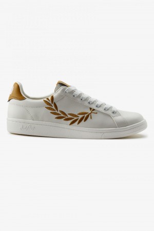 Fred Perry B721 Men's Tennis Shoes Ivory | MDOEL3167