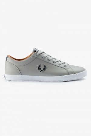 Fred Perry Baseline Men's Tennis Shoes Grey Navy | PYJGX8940