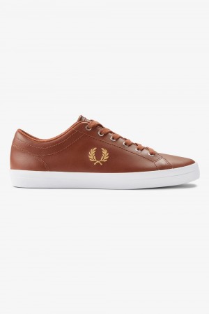 Fred Perry Baseline Men's Tennis Shoes Tan | QGMZW6192