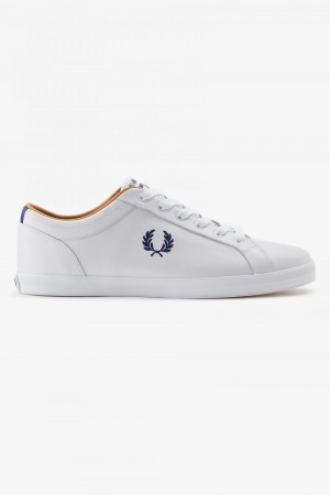 Fred Perry Baseline Men's Tennis Shoes White | OESMQ3796