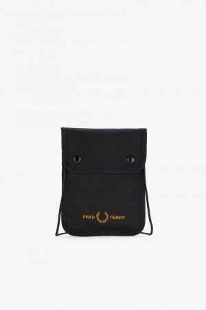 Fred Perry Branded Men's Bags Black | DPFIQ0834