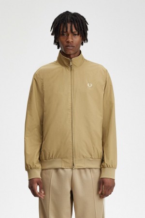 Fred Perry Brentham Men's Jackets Green | YHPKR8530