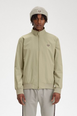 Fred Perry Brentham Men's Jackets Warm Grey | QGEZR6397