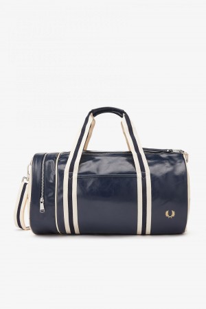 Fred Perry Classic Barrel Women's Bags Navy Beige | ANBTH2089