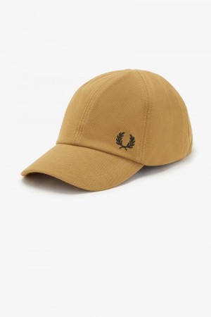 Fred Perry Classic Pique Men's Caps Dark Coffee Black | RTPAF3240