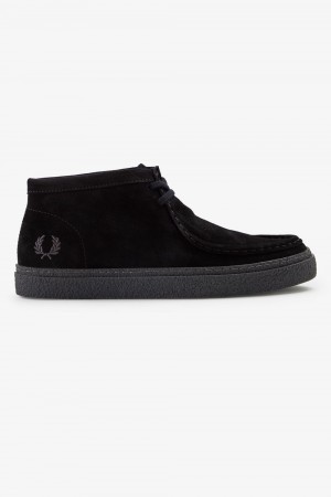 Fred Perry Dawson Mid Men's Boots Black | URYFK8749