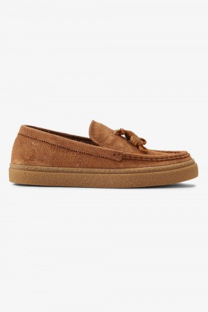 Fred Perry Dawson Tassel Men's Loafers Dark Coffee | HRJBY8536