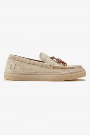 Fred Perry Dawson Tassel Men's Loafers Oatmeal | GZJFW1790