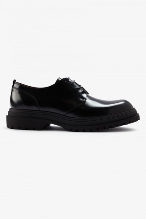 Fred Perry Derby Women's Loafers Black | SIOYW6138