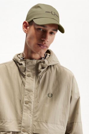 Fred Perry Graphic Branded Twill Men's Caps Warm Grey | CBLJM2564