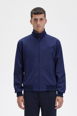 Fred Perry Harrington Men's Jackets Navy | QUMXO2594