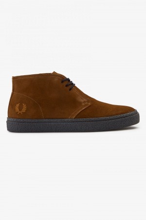 Fred Perry Hawley Men's Boots Red Brown | CNGKB2173