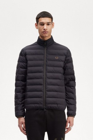 Fred Perry Insulated Men's Jackets Black | JYIDB8529