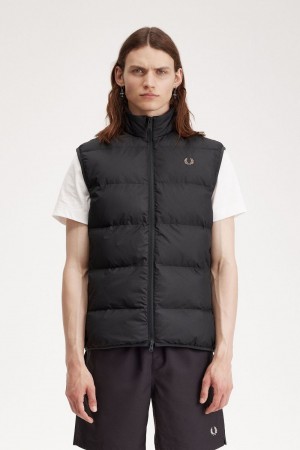 Fred Perry Insulated Men's Vest Anchor Grey | WHZPR0492