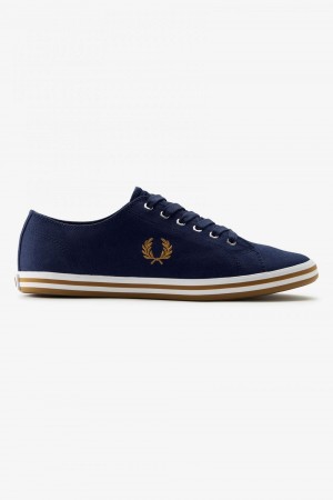 Fred Perry Kingston Men's Plimsolls French Navy | TVOXI7483