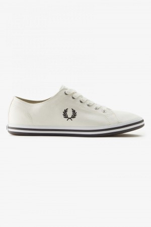 Fred Perry Kingston Men's Plimsolls Snow White | ZWQEJ1537