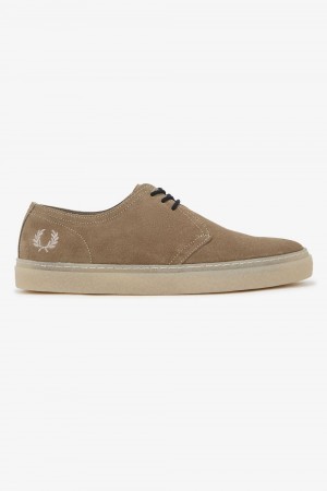 Fred Perry Linden Men's Plimsolls Warm Grey | WITKM4028