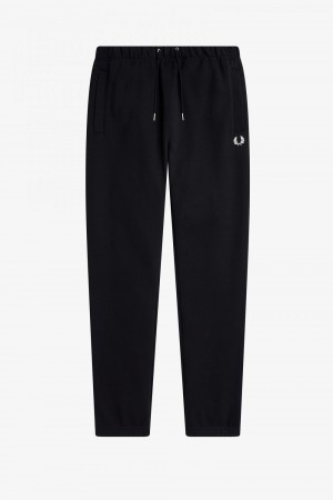 Fred Perry Loopback Sweat Men's Pants Black | KIPTA9165