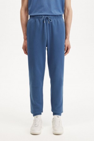 Fred Perry Loopback Sweat Men's Pants Midnight Blue Light Aqua | SLIVP7258