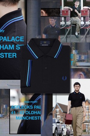 Fred Perry M12 Men's Shirt Black Blue | RJMWQ8605