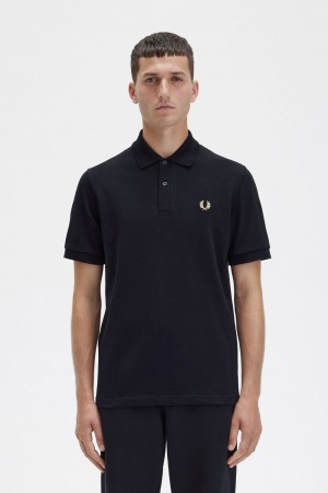 Fred Perry M3 Men's Shirt Black Champagne | FUVTS2956