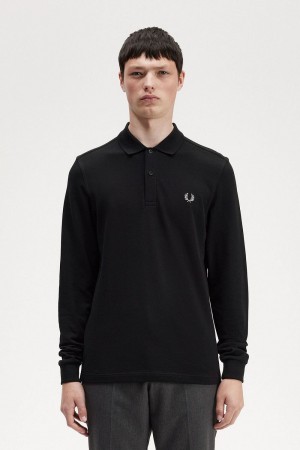 Fred Perry M6006 Men's Shirt Black Chrome | KXFNP0872