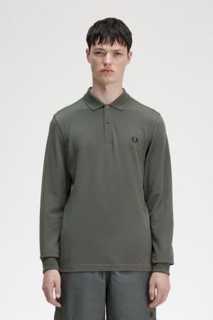 Fred Perry M6006 Men's Shirt Field Green | WBNKY3092