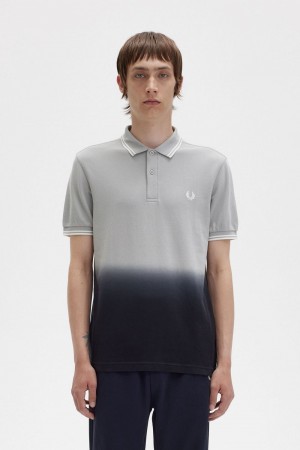 Fred Perry Ombre Men's Shirt Grey | WBVCU6215