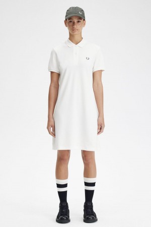 Fred Perry Shirt Women's Dress Snow White | IFLJE1604