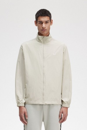 Fred Perry Woven Track Men's Jackets Light Mint | LQTRZ0948