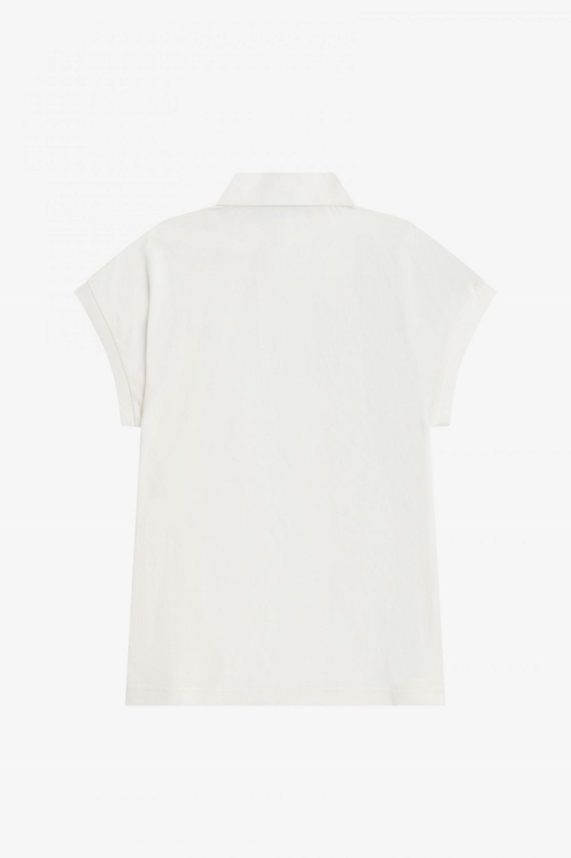 Fred Perry A-Line Piqué Women's Polo Shirt Snow White | JWBFG8506