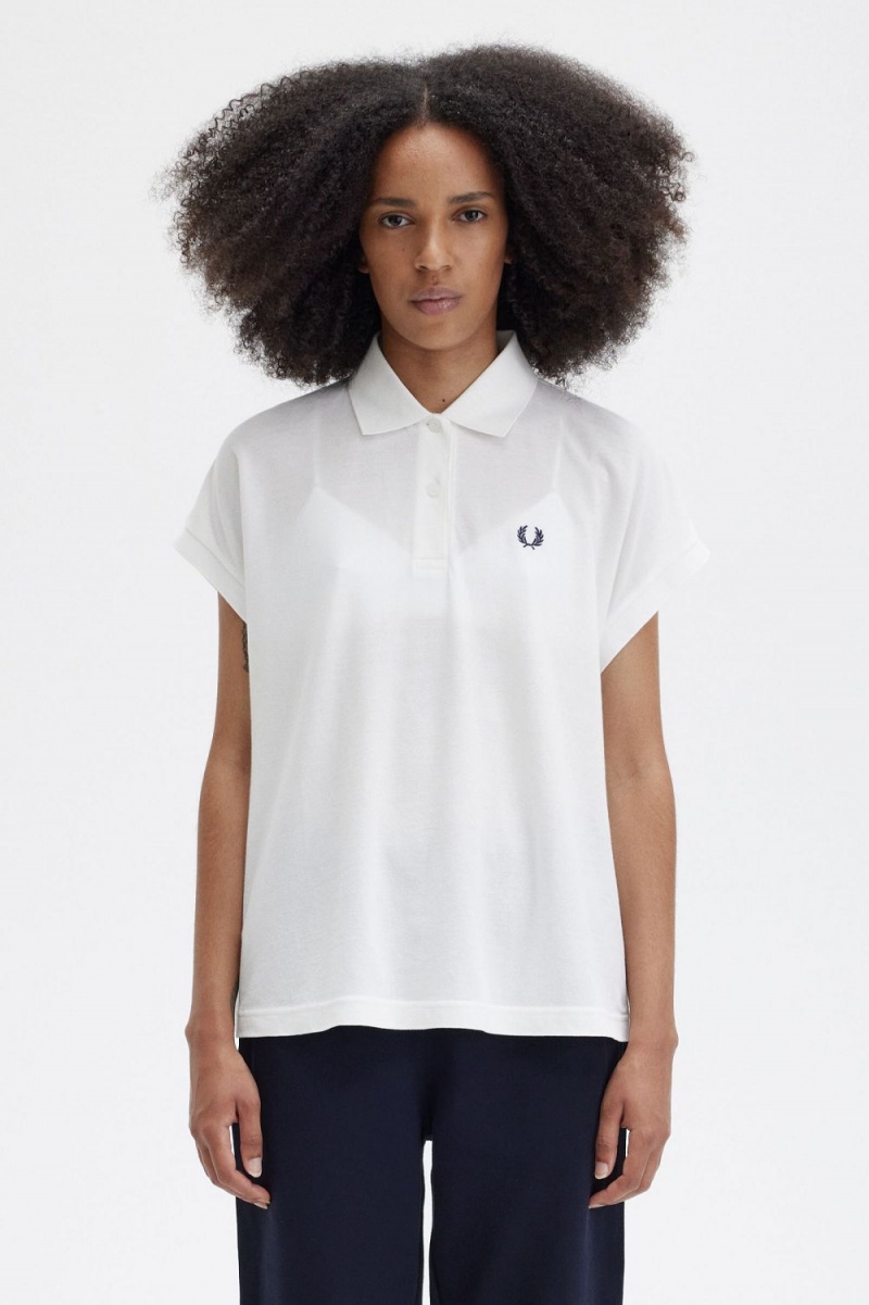 Fred Perry A-Line Piqué Women\'s Polo Shirt Snow White | JWBFG8506