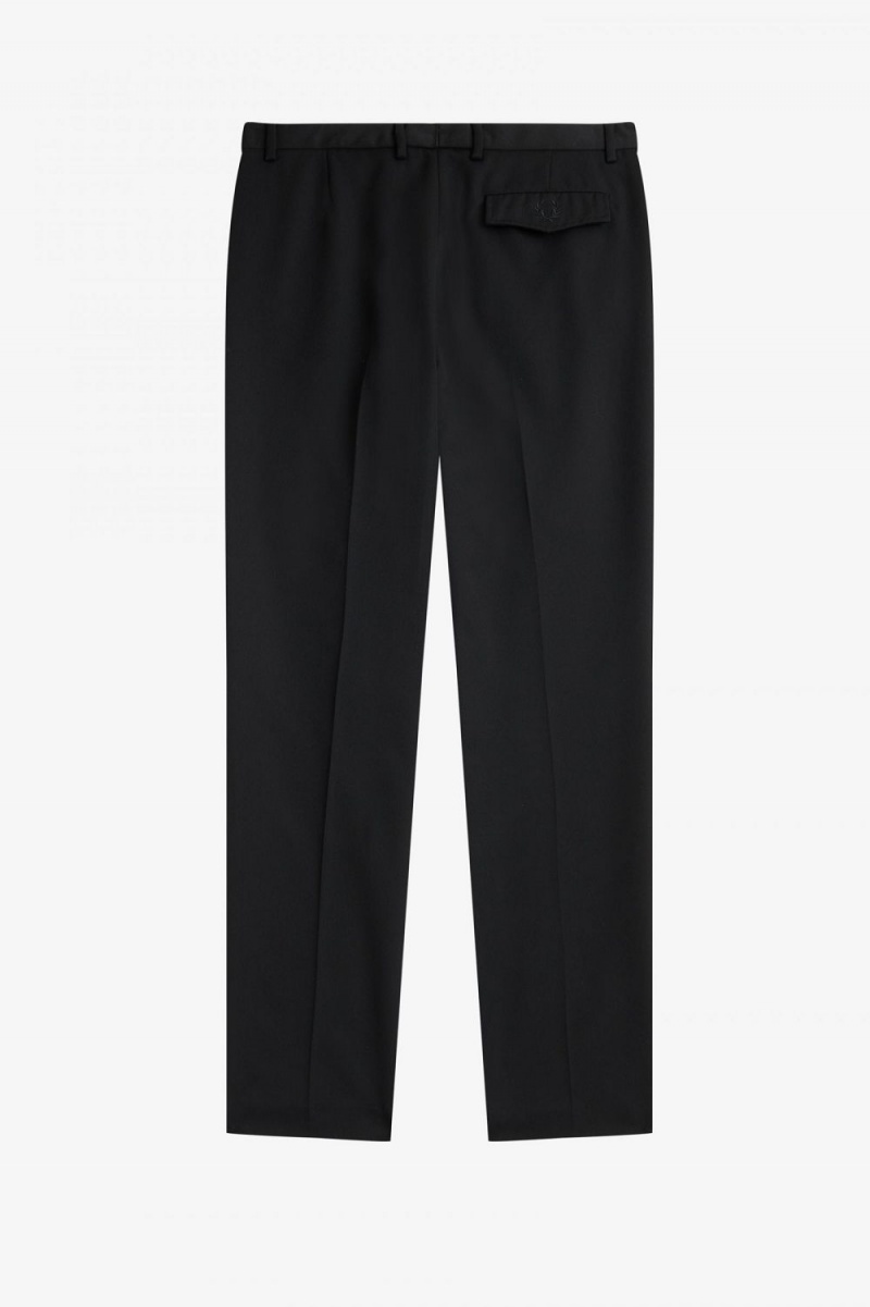 Fred Perry Archive Tailored Men's Pants Black | QELKO8301