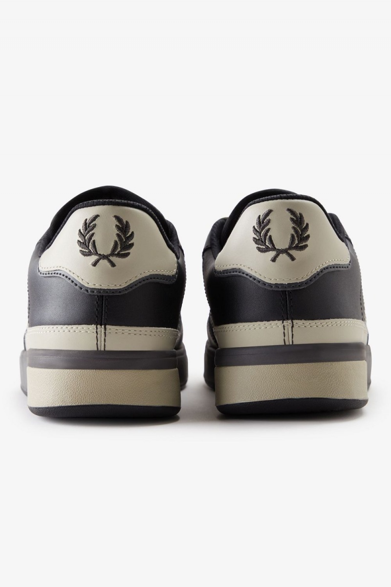 Fred Perry B300 Men's Trainers Black Gunmetal | ZWFSK8703