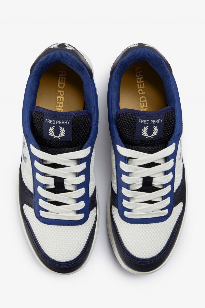 Fred Perry B300 Men's Trainers Shaded Cobalt Light Beige | DSANV3162