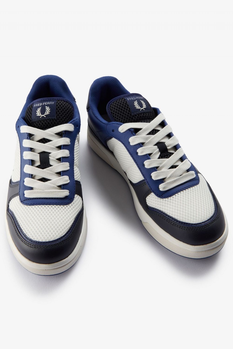 Fred Perry B300 Men's Trainers Shaded Cobalt Light Beige | DSANV3162