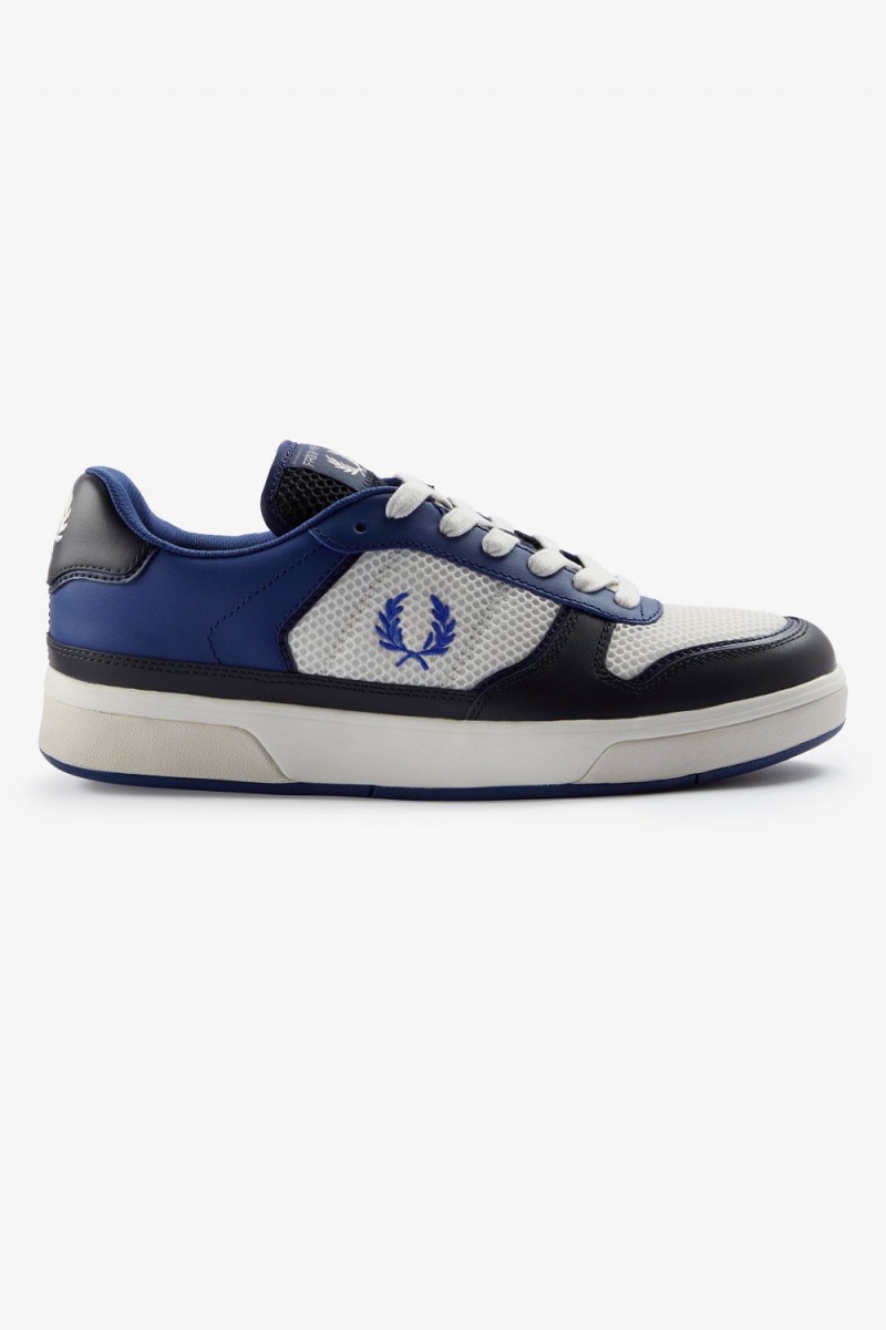 Fred Perry B300 Men\'s Trainers Shaded Cobalt Light Beige | DSANV3162