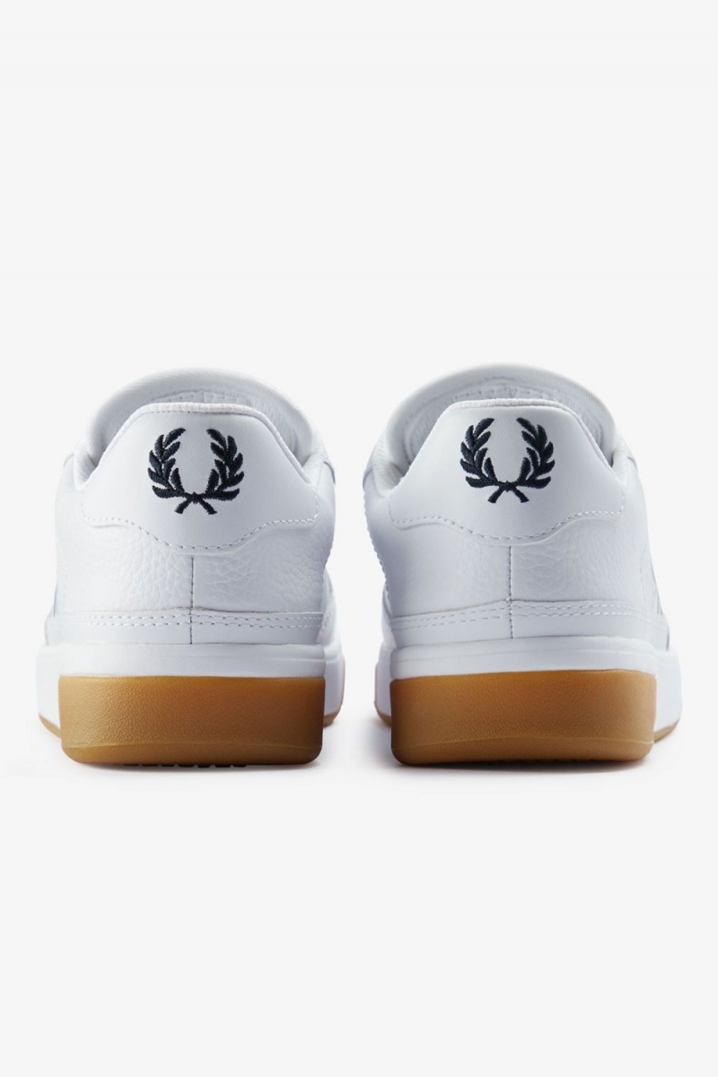 Fred Perry B300 Men's Trainers White Navy | RBOPX5387