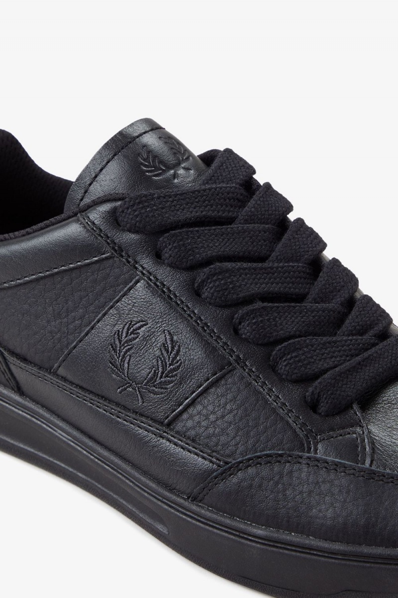 Fred Perry B440 Men's Tennis Shoes Black Anchor Grey | FQBRZ4351