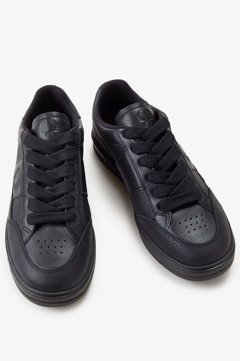 Fred Perry B440 Men's Tennis Shoes Black Anchor Grey | FQBRZ4351