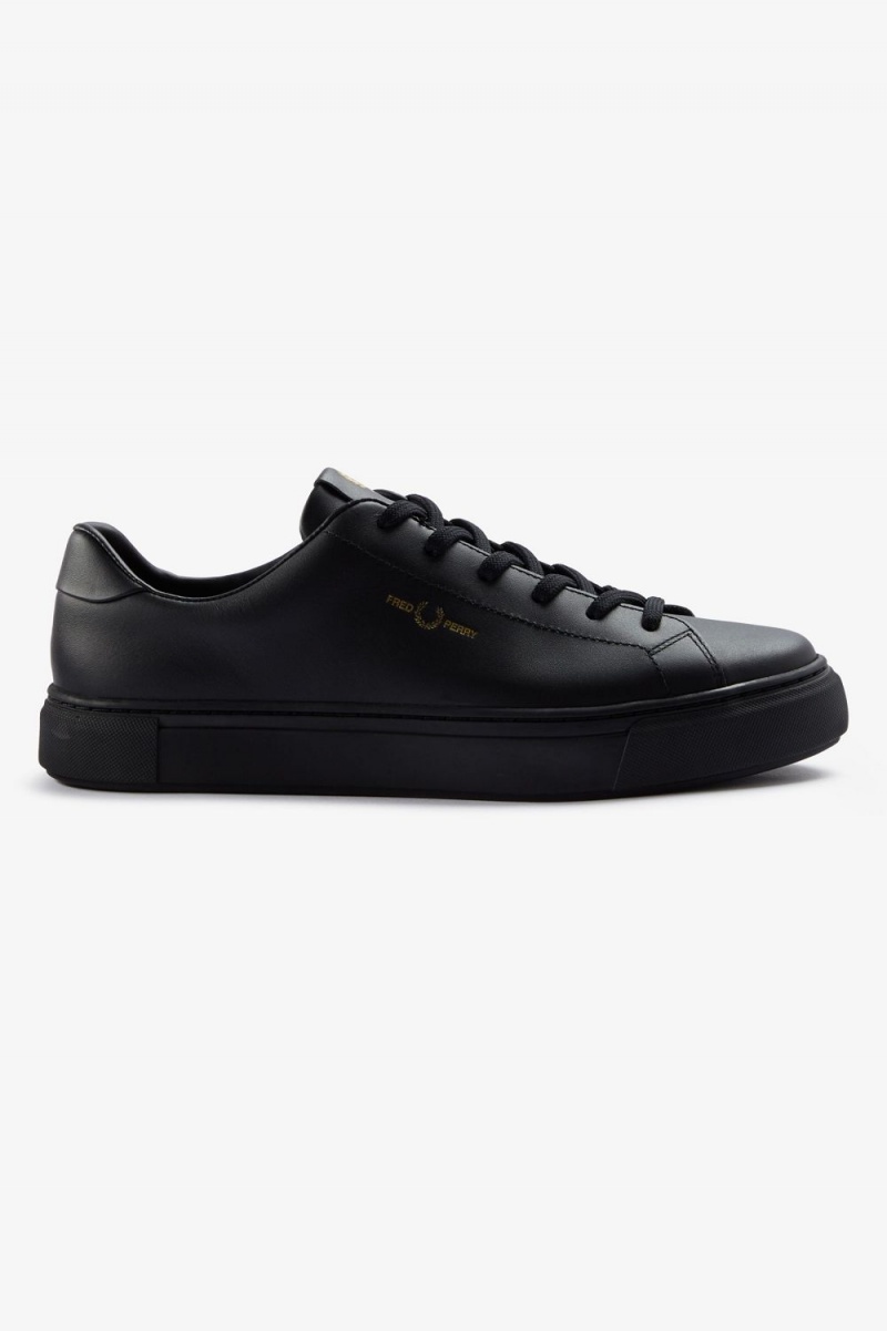 Fred Perry B71 Men\'s Tennis Shoes Black Gold | LHFZC8514