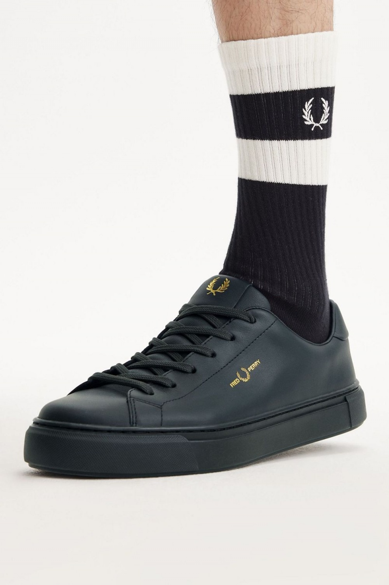 Fred Perry B71 Men's Tennis Shoes Night Green Gold | PQYGF7346