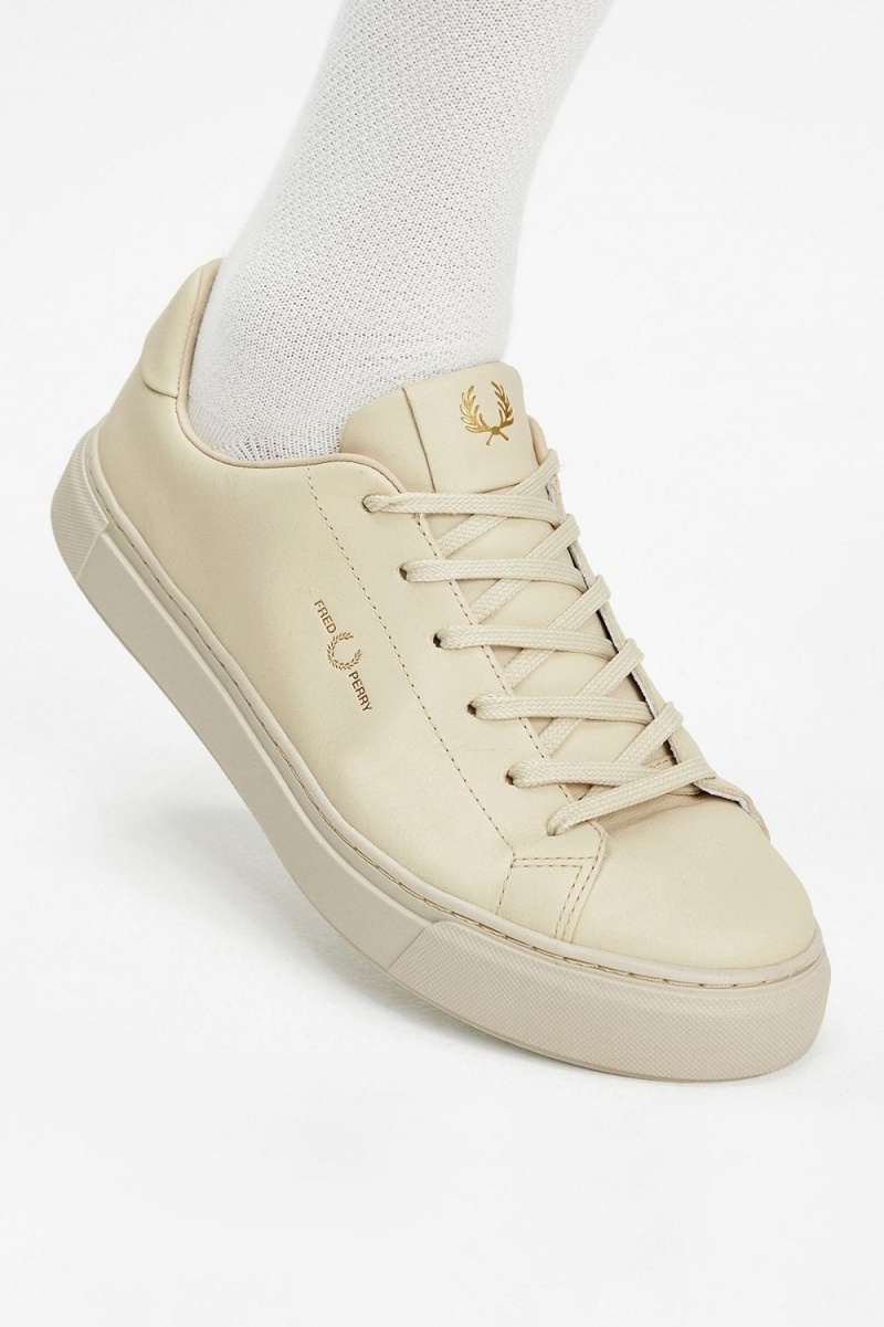 Fred Perry B71 Men's Tennis Shoes Oatmeal Gold | ABOXR1745