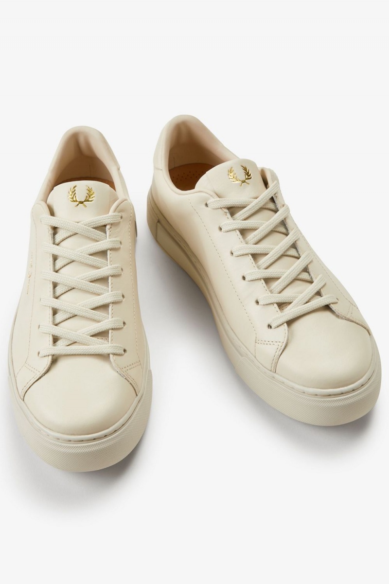 Fred Perry B71 Men's Tennis Shoes Oatmeal Gold | ABOXR1745