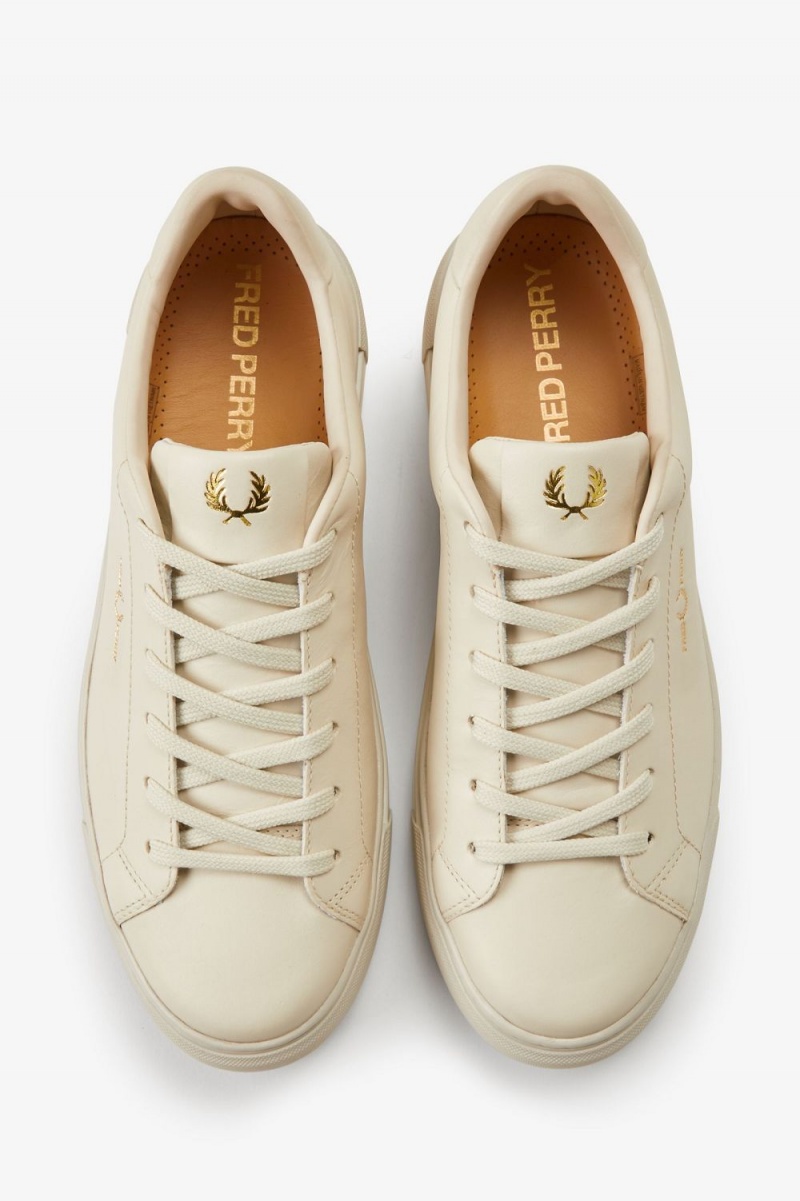 Fred Perry B71 Men's Tennis Shoes Oatmeal Gold | ABOXR1745