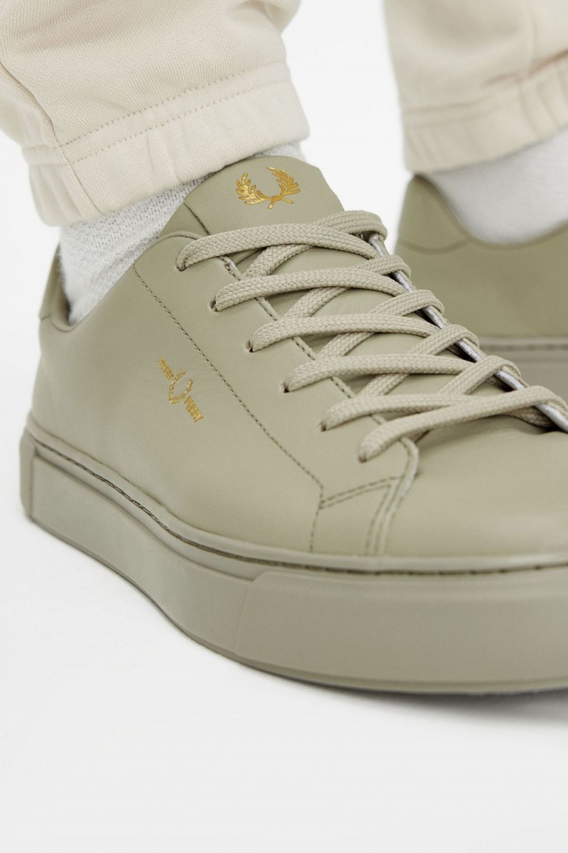 Fred Perry B71 Men's Tennis Shoes Warm Grey Gold | HRUEW2367