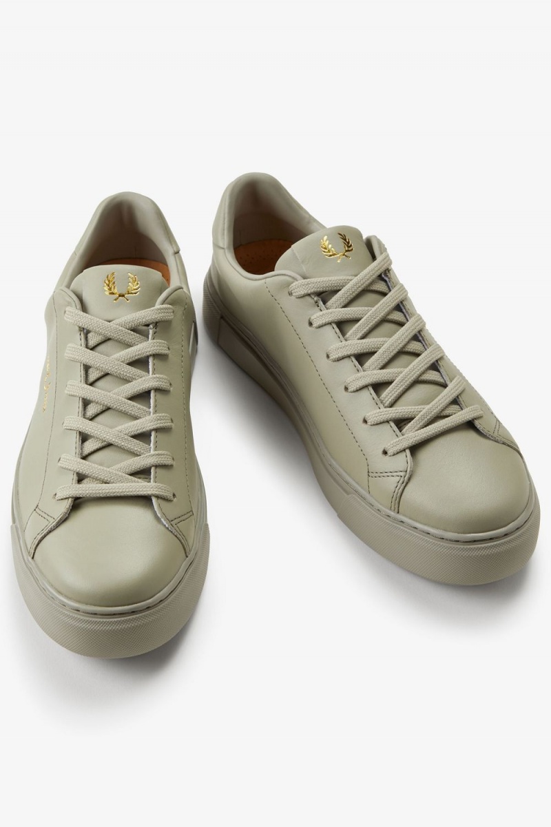 Fred Perry B71 Men's Tennis Shoes Warm Grey Gold | HRUEW2367