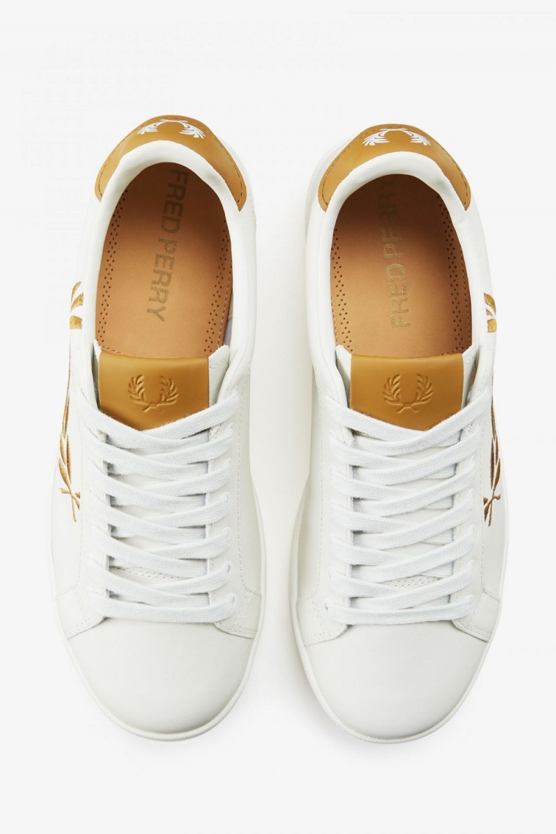 Fred Perry B721 Men's Tennis Shoes Ivory | MDOEL3167